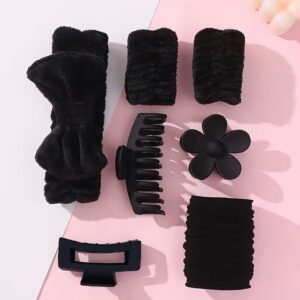 16pcs Bowknot Coral Fleece Facial Headbands