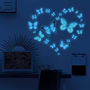 25pcs of Glowing Butterfly Wall Stickers